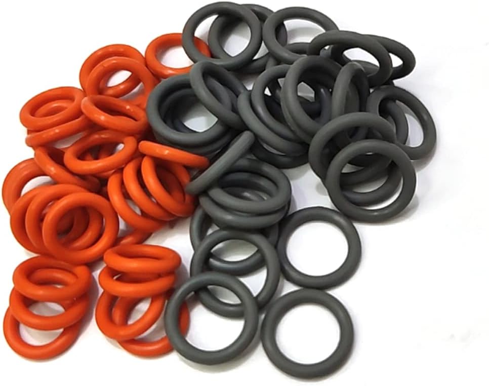1/4" & 3/8" Pressure Washer QD Colored O-Rings (1/4''&3/8''(25+25) 50 Pack (Red+Grey
