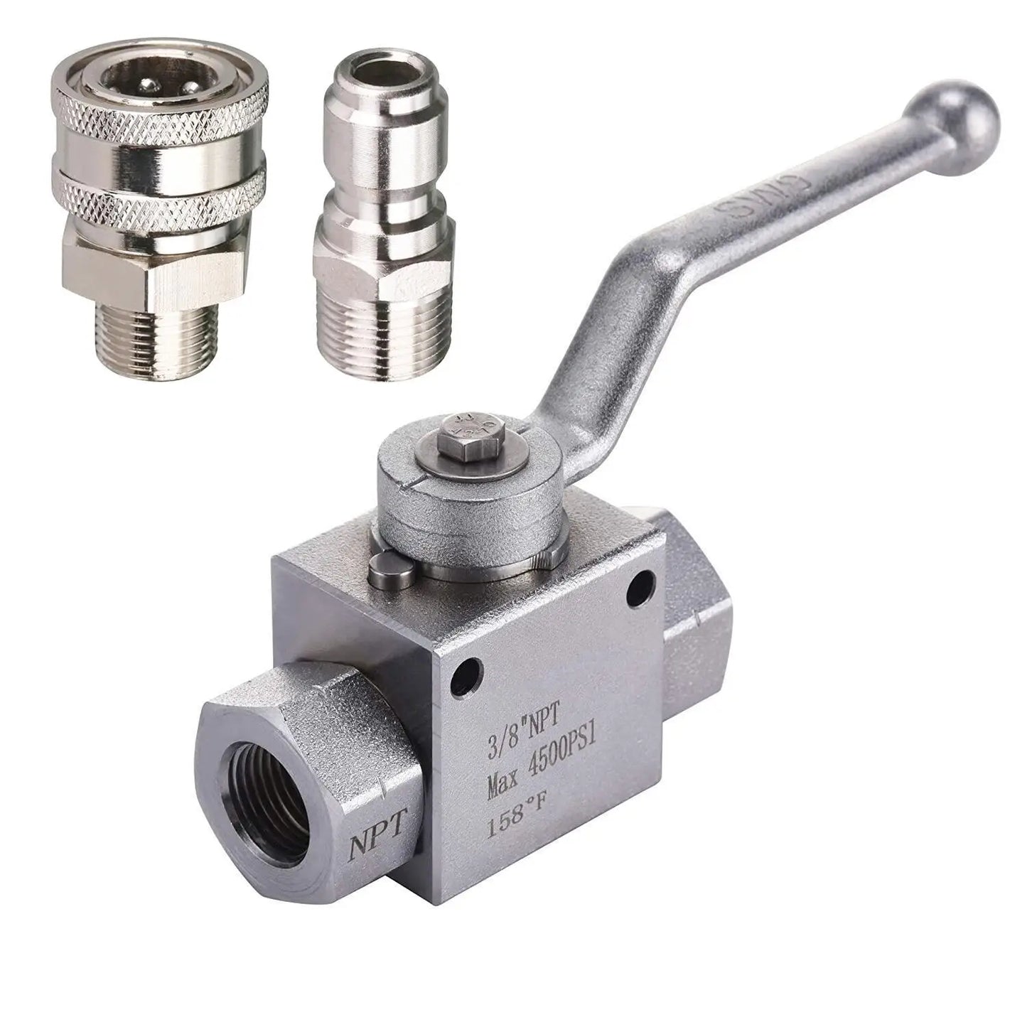 Stainless Steel Ball Valve With 3/8" Quick Connect