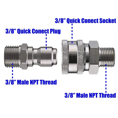 Stainless Steel Ball Valve With 3/8" Quick Connect